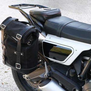 Alforja lateral scram en canvas 22l-30l + marco derecho ducati desert sled