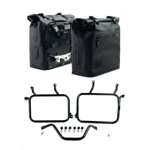 Dos bolsas laterales khali en tpu 35l - 45l + par de placas de aluminio + marcos ducati desertx