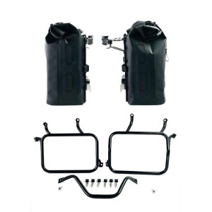 Dos bolsas laterales khali en tpu 35l - 45l + par de placas de aluminio + marcos ducati desertx