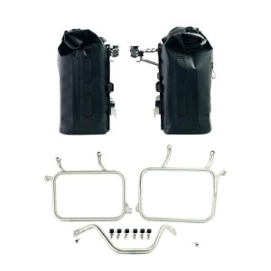 Dos bolsas laterales khali en tpu 35l - 45l + par de placas de aluminio + marcos ducati desertx