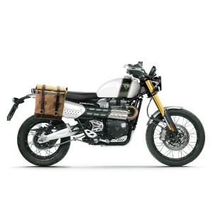 Alforja scram en lona 22l-30l + subchasis derecho triumph scrambler 1200 xc_xe (2019 en adelante)