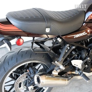 Portabolsa de aluminio con frontal ajustable de hypalon y enganche rápido + kawasaki z650rs - z900rs marco derecho