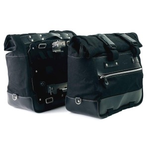 Par de maletas laterales cult en canvas 40l - 50l + par de placas de aluminio
