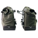 Par de maletas laterales cult en canvas 40l - 50l + par de placas de aluminio