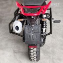 Par de maletas laterales cult en canvas 40l - 50l + par de placas de aluminio + marco de bolsa de aluminio moto guzzi v85tt negr