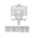 Par de maletas laterales cult en canvas 40l - 50l + par de placas de aluminio + bastidores de alforjas de aluminio atlas yamaha 