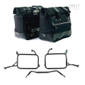 Par de maletas laterales cult en canvas 40l - 50l + par de placas de aluminio + bastidores de alforjas de aluminio atlas yamaha 