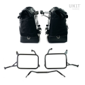 Par de maletas laterales cult en canvas 40l - 50l + par de placas de aluminio + bastidores de alforjas de aluminio atlas yamaha 