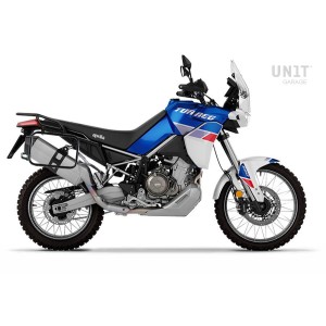 Par de maletas laterales cult en canvas 40l - 50l + par de placas de aluminio + cuadros aprilia tuareg 660 para bolsas de alumin