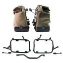 Par de bolsas laterales cult en serraje 40l - 50l + placa de aluminio + marcos para bolsas de aluminio bmw r1300gs