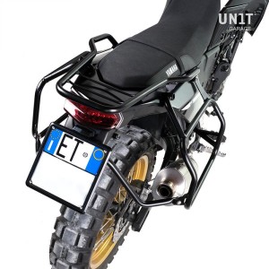 Pareja de alforjas cult en serraje 40l - 50l + placa aluminio + bastidores de alforjas de aluminio atlas yamaha ténéré 700