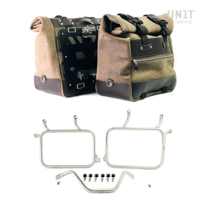 Pareja de alforjas cult en serraje 40l - 50l + placa aluminio + cuadros ducati desertx para bolsas de aluminio atlas