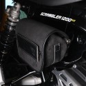 Bolsa de manillar sahara canvas + soporte de montaje para triumph scrambler 1200 xc-xe