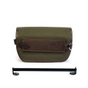 Bolsa de manillar sahara canvas + soporte de montaje para triumph scrambler 1200 xc-xe