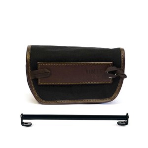 Bolsa de manillar sahara canvas + soporte de montaje para triumph scrambler 1200 xc-xe