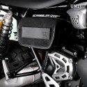 Bolsa de manillar sahara crust cuero + soporte de montaje para triumph scrambler 1200 xc-xe