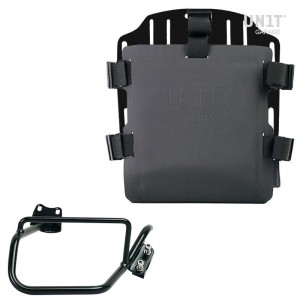 Portabolsas de aluminio con frontal regulable en hypalon y enganche rápido + chasis derecho bmw hp2