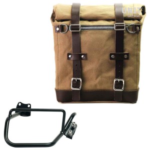 Bolsa lateral scram en lona 22l-30l + marco derecho bmw hp2