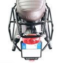 Par de alforjas cult en serraje 40l - 50l + placa de aluminio + armazones de alforjas de aluminio triumph bonneville t120