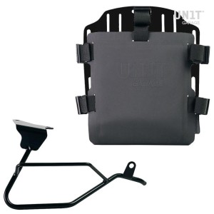 Portabolsas de aluminio con frontal regulable en hypalon y enganche rápido + cuadro moto guzzi v100 mandello dx