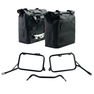 Dos bolsas laterales khali tpu 35l - 45l + par de placas de aluminio con r80g/s y r80 gs basic frames