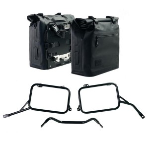 Dos bolsas laterales khali tpu 35l - 45l + par de placas de aluminio con marcos r80-r100gs