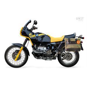 Par de maletas laterales cult en serraje 40l - 50l + placa de aluminio + marcos r80-r100gs