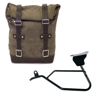 Bolsa de cuero 10l-14l + moto guzzi v100 mandello marco izquierdo