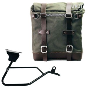 Alforja scram en lona 22l-30l + moto guzzi v100 mandello marco derecho