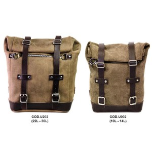 Bolso lateral scram en serraje 22l-30l + moto guzzi v100 mandello marco izquierdo