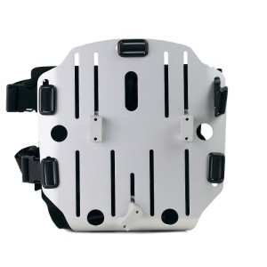 Portabolsa de aluminio con frontal ajustable de hypalon y enganche rápido + chasis derecho ducati scrambler (2023 en adelante)