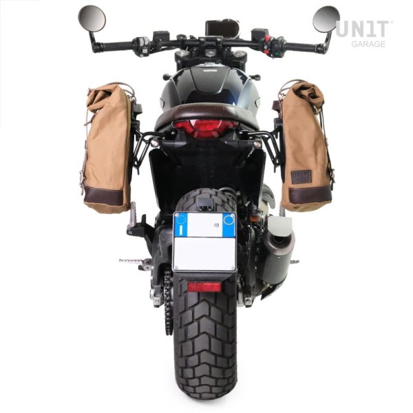 Bolsa de lona 10l-14l + marco izquierdo ducati scrambler (2023 en adelante)