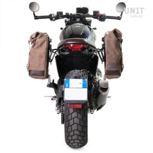 Bolsa de cuero 10l-14l + marco izquierdo ducati scrambler (2023 en adelante)