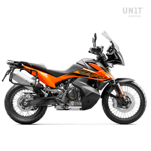 Par de maletas laterales cult en canvas 40l - 50l + par de placas de aluminio + cuadros ktm para bolsas de aluminio atlas