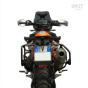 Par de maletas laterales cult en canvas 40l - 50l + par de placas de aluminio + cuadros ktm para bolsas de aluminio atlas