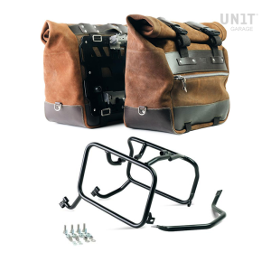 Pareja de alforjas cult en serraje 40l - 50l + placa aluminio + cuadros ktm para bolsas de aluminio atlas