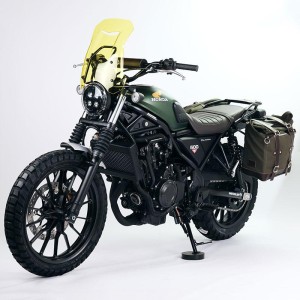 Alforja scram en lona 22l-30l + honda cl marco izquierdo