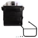 Portabolsa de aluminio con frontal de cuero ajustable y enganche rápido + honda cl marco izquierdo
