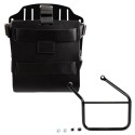 Portabolsa de aluminio con frontal de cuero ajustable y enganche rápido + honda cl marco izquierdo