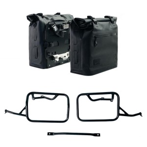 Dos bolsas laterales khali en tpu 35l - 45l + par de placas de aluminio + marcos para bolsas de aluminio bmw r12 ninet