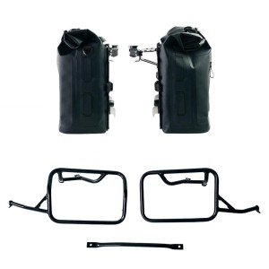 Dos bolsas laterales khali en tpu 35l - 45l + par de placas de aluminio + marcos para bolsas de aluminio bmw r12 ninet