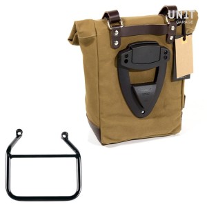 Bolsa lateral de lona 10l-14l + cuadro triumph speed 400 dx (solo compatible con nuestro escape bajo código: 4206low)