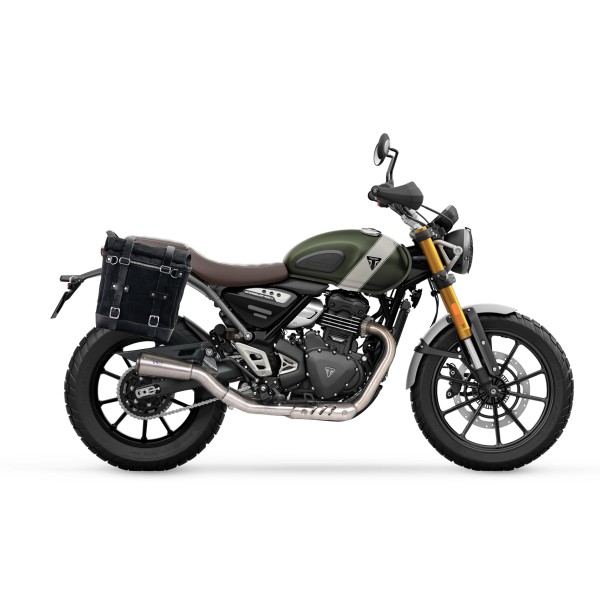 Bolsa lateral scram en canvas 22l-30l + cuadro triumph speed 400 dx (solo compatible con nuestro código de escape bajo: 4206low)