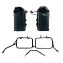 Dos bolsas laterales khali en tpu 35l - 45l + par de placas de aluminio + marcos de alforjas de aluminio para triumph speed 400 