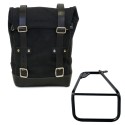 Bolsa lateral canvas 10l-14l + bmw r12 ninet chasis izquierdo