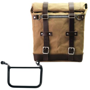 Bolsa lateral scram en canvas 22l-30l + royal enfield guerrilla 450 marco derecho