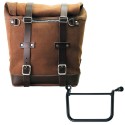 Bolsa lateral scram en piel serraje 22l-30l + marco izquierdo royal enfield guerrilla 450
