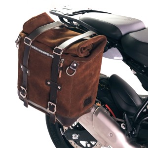 Bolso lateral scram en serraje 22l-30l + royal enfield himalayan 450 (2024 en adelante) marco derecho
