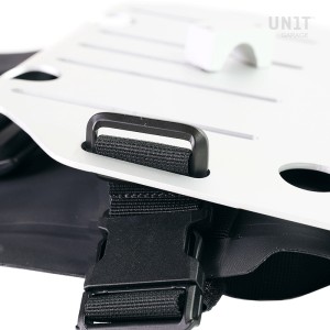 Portabolsa de aluminio con frontal ajustable de hypalon y enganche rápido + bmw ce 02 chasis izquierdo