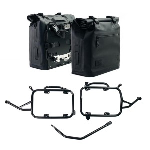 Dos bolsas laterales khali de tpu de 35l - 45l + par de placas de aluminio + marcos de alforjas de aluminio para bmw f900gs